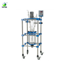 200L customizable industry double layer jacketed glass reactor